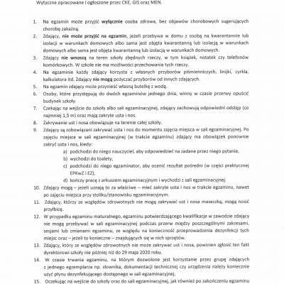 Matura zasady